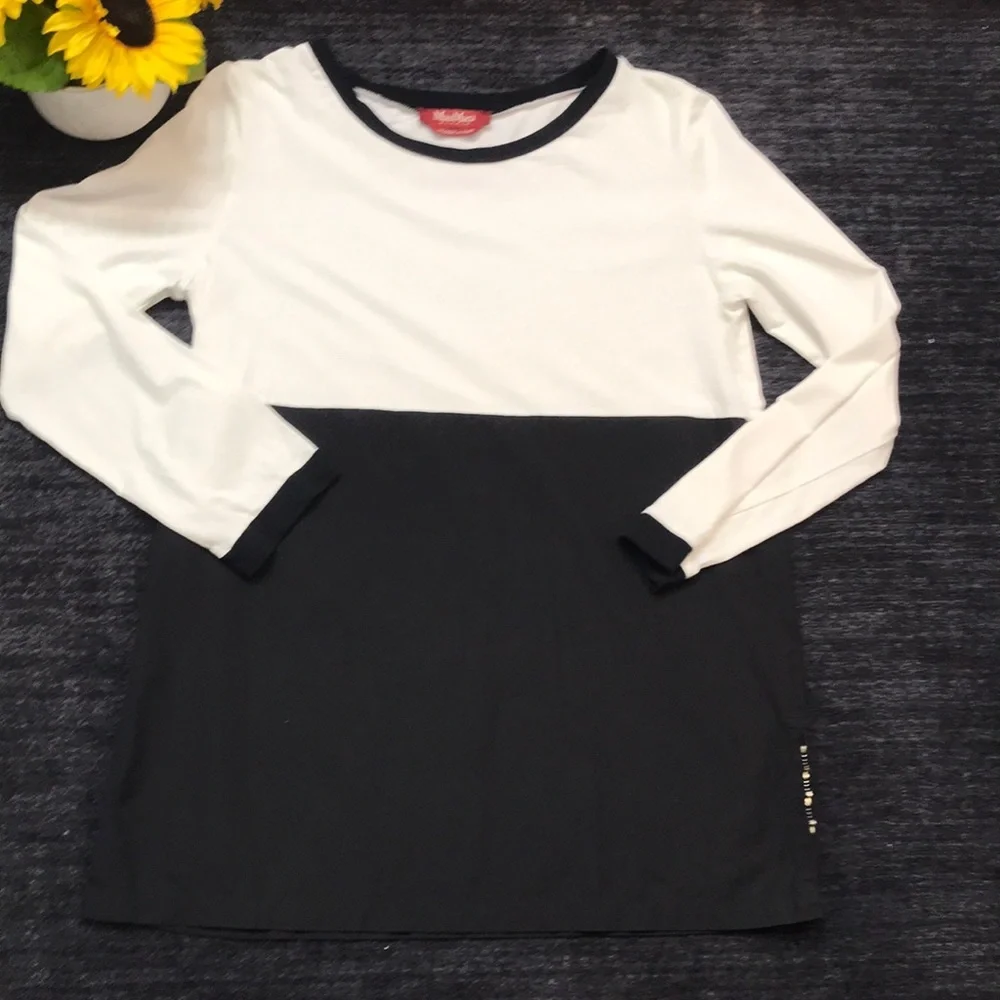 MaxMara Long Sleeve Color Block Blouse - Picture 1 of 7